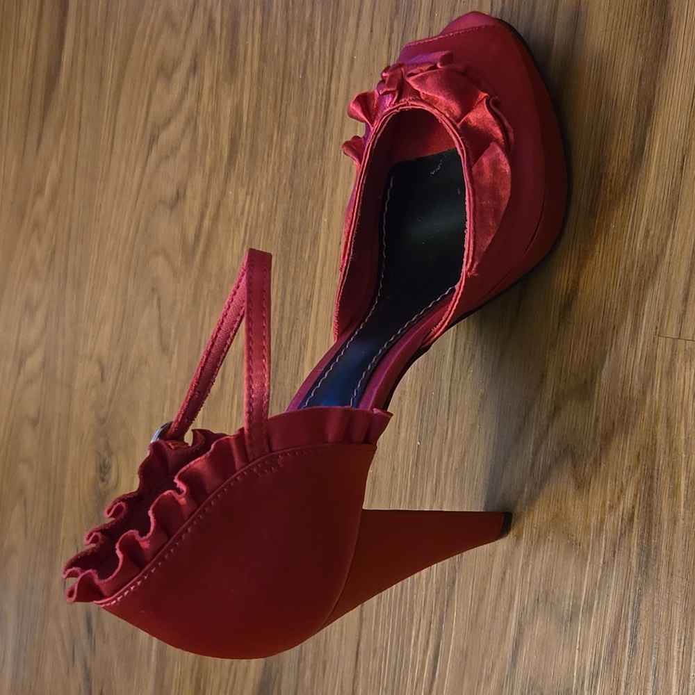 Pink Peep Toe Heels - Picture 8 of 16